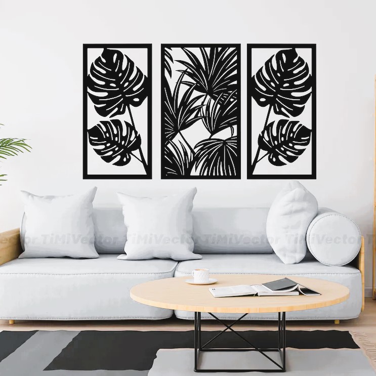 Tropical Leaves Wall Art | Anleo Laser Creations Tropical Leaves Wall Art