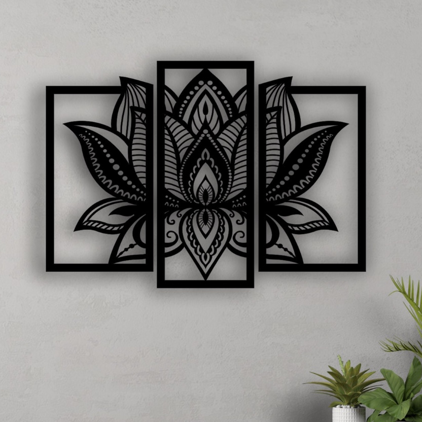 Elegant Lotus Wall Art | Anleo Laser Creations Elegant Lotus Wall Art