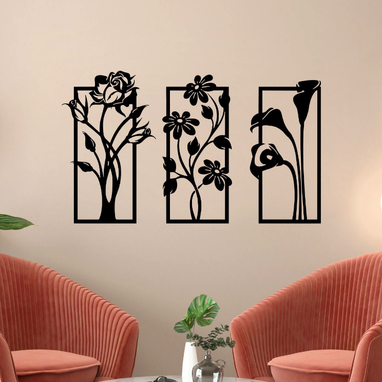 Wooden Flower Wall Art | Anleo Laser Creations Wooden flower wall art