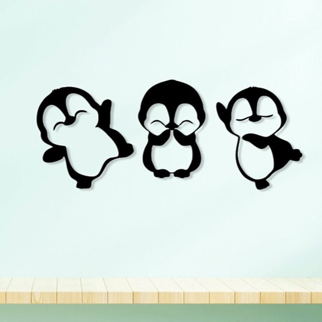Penguin Wall Art | Anleo Laser Creations Penguin Wall Art